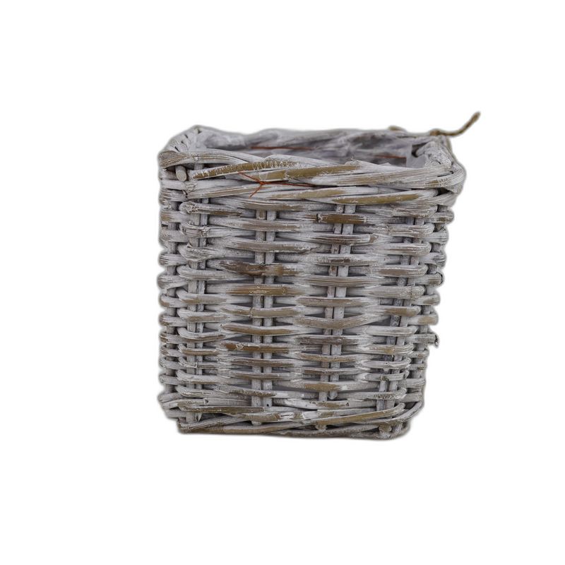 kubu rotan potmand vierkant 14x14 whitewash
