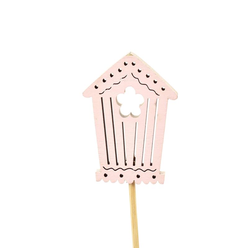 prikker huis roze Pick 12pcs