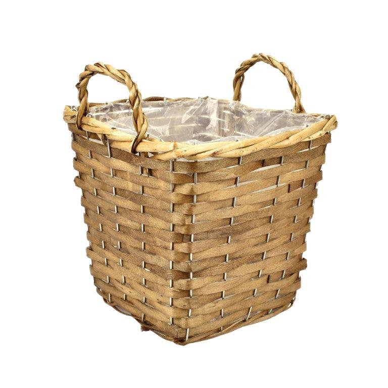 panier carré 2 anses marron XL