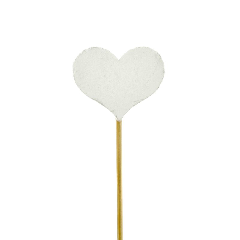 pique blanc coeur 12pcs