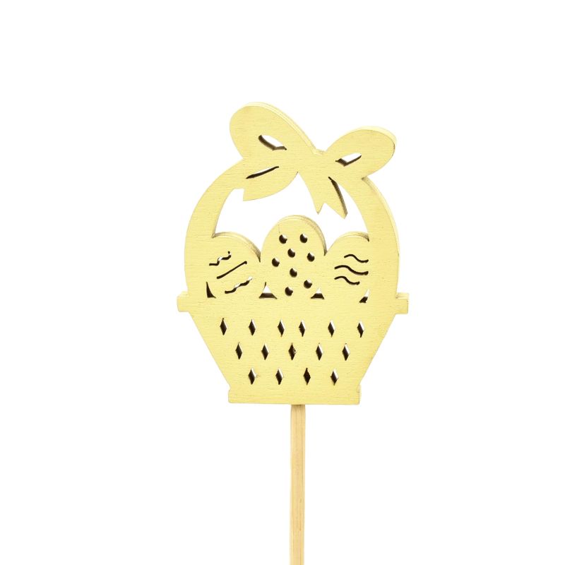 prikker Paasmandje geel Pick 12pcs