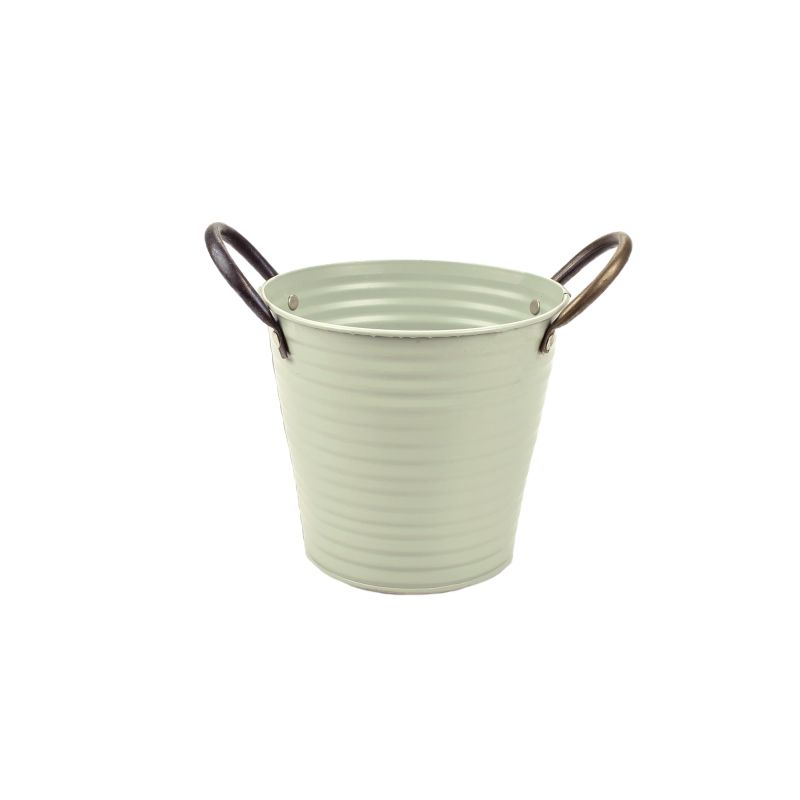 zink emmer mat 'mint' avec anses noir D13