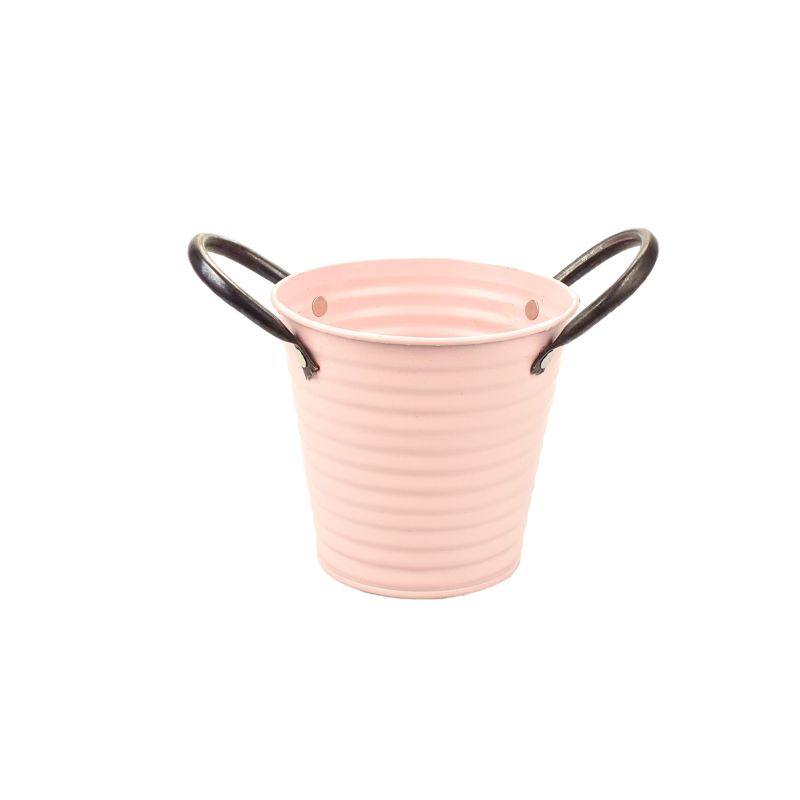 zink emmer mat 'rose' avec anses noir D13