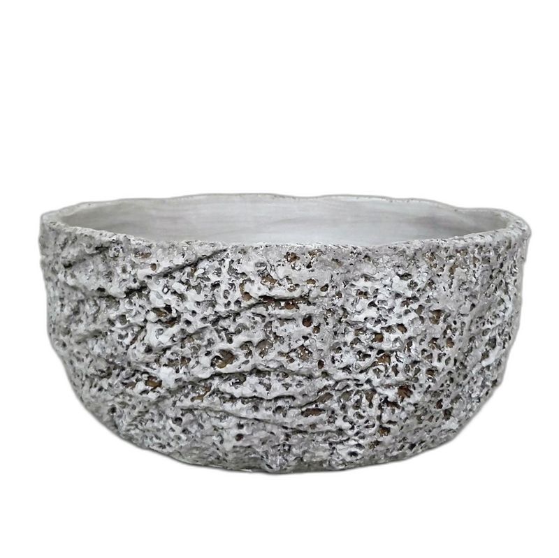 cement bowl 'textuur' bruin/wit D28 