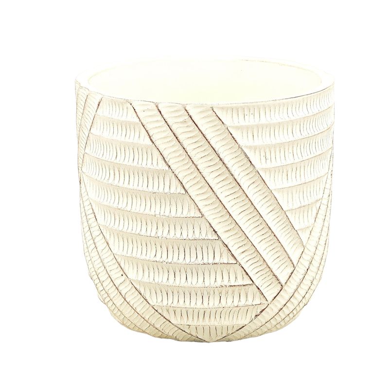 Cement pot "crème" XL