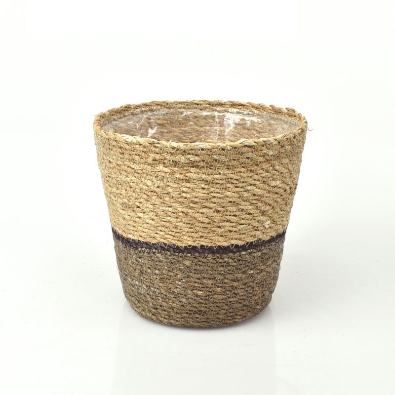 Conical Seagrass Basket - Bottom Ash-Grey (ES17)