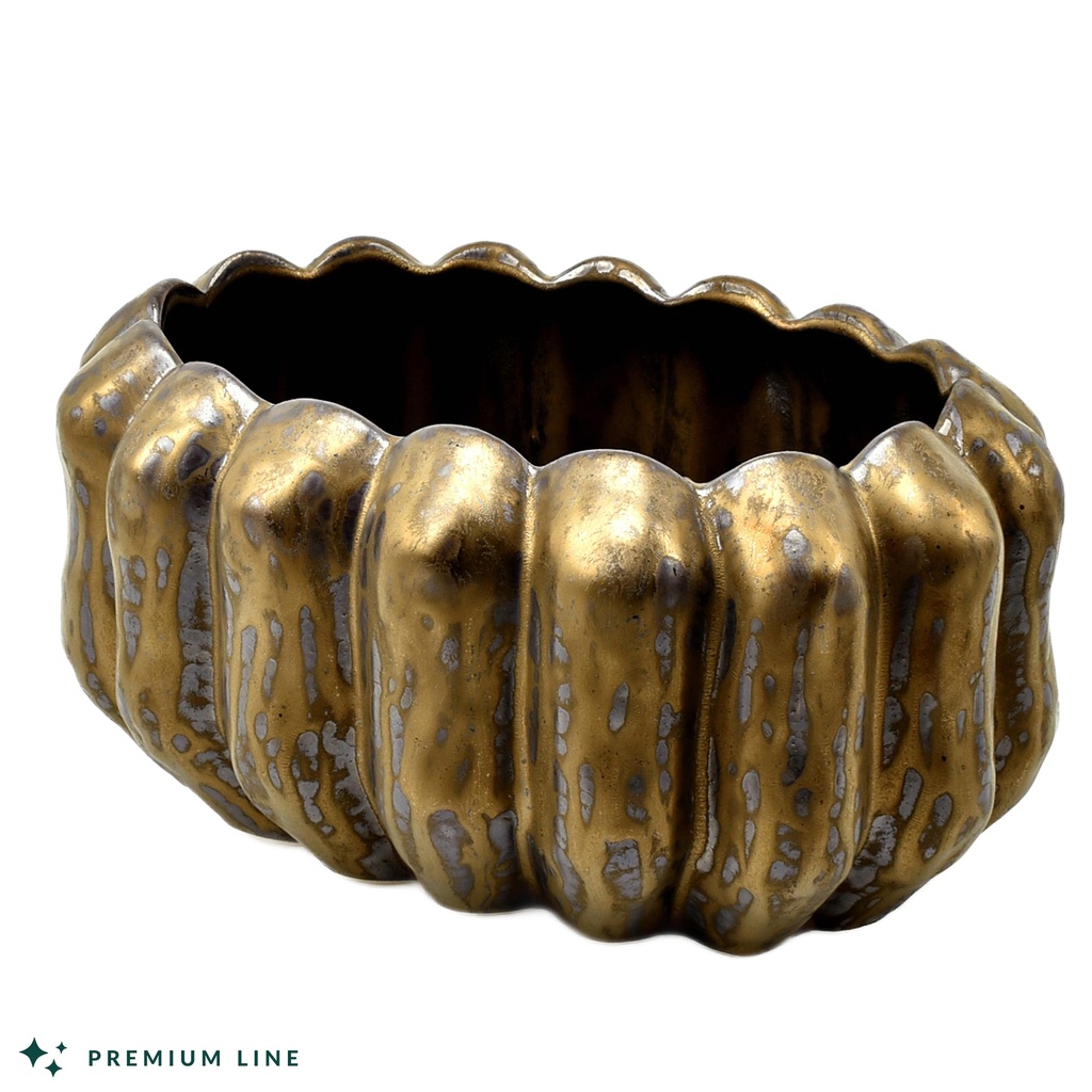 Bronze Oval Planter 'Pumpkin' Large
