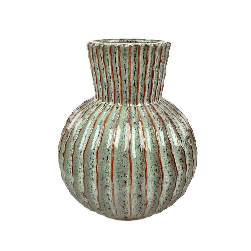 Misty Green Stoneware High Vase 'Meso'