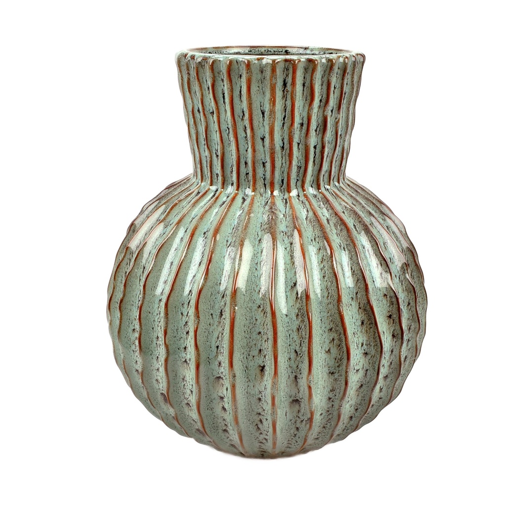 Misty Green Stoneware High Vase 'Meso'