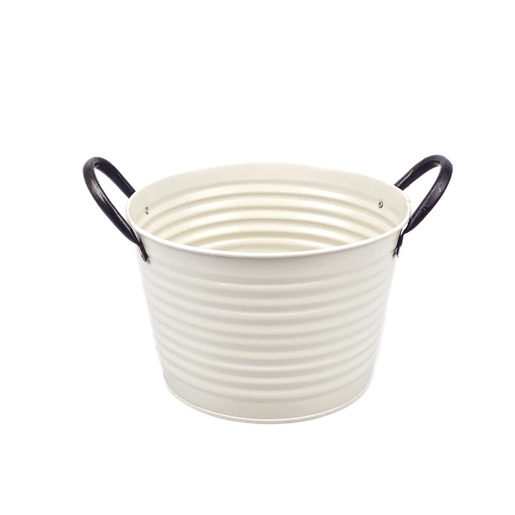 Light-Grey High Zinc Bowl 'Convex' w/ Dark Ears