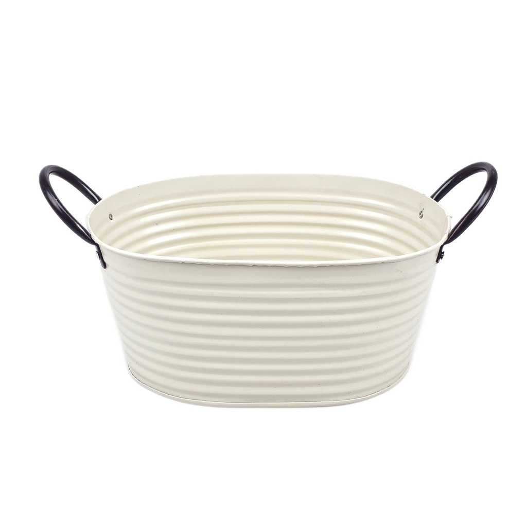 Light-Grey Oval Zinc 'Convex' w/ Dark Ears