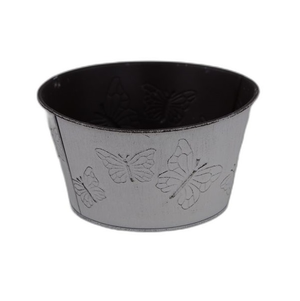 zink Butterfly wit ronde schaal M