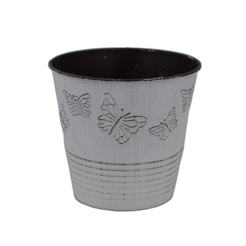 zink Butterfly wit pot Ø16
