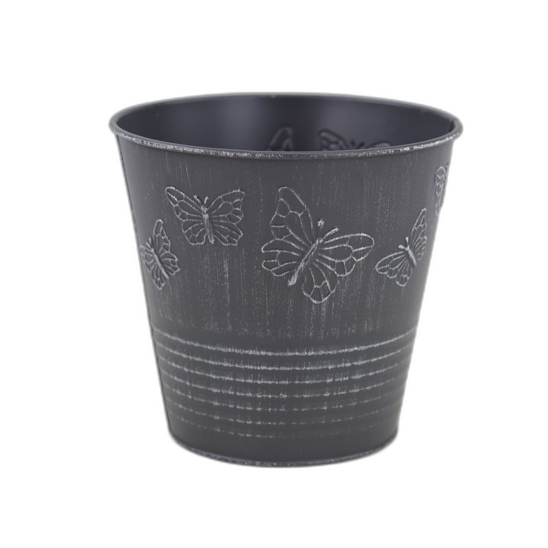 zink Butterfly grijs pot Ø16