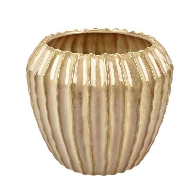 Cream Stoneware Pot 'Meso' (ES19)