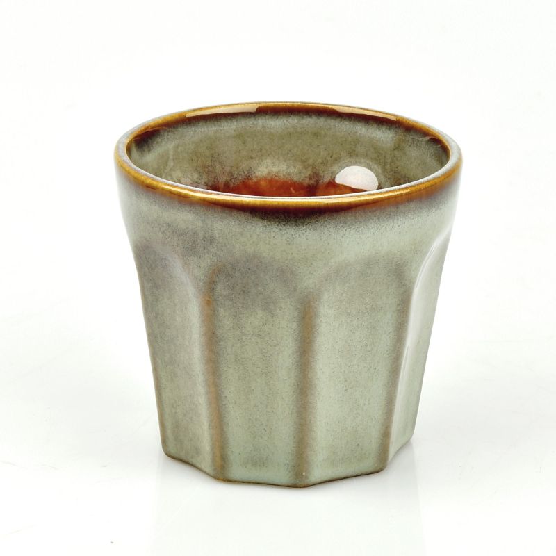 Soft-Blue Ceramic Pot 'Arc' (ES8,5)