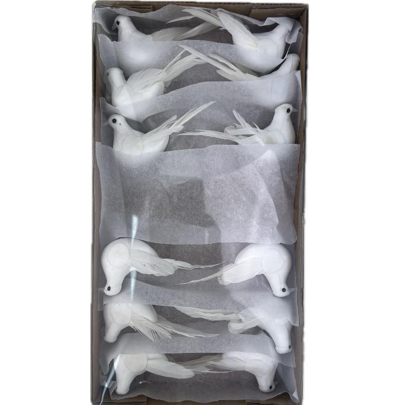 deco pigeon blanc 12pcs 