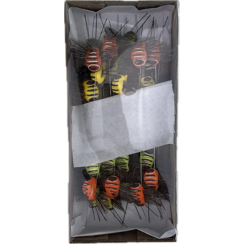 deco bij 24pcs - oranje, groen en geel