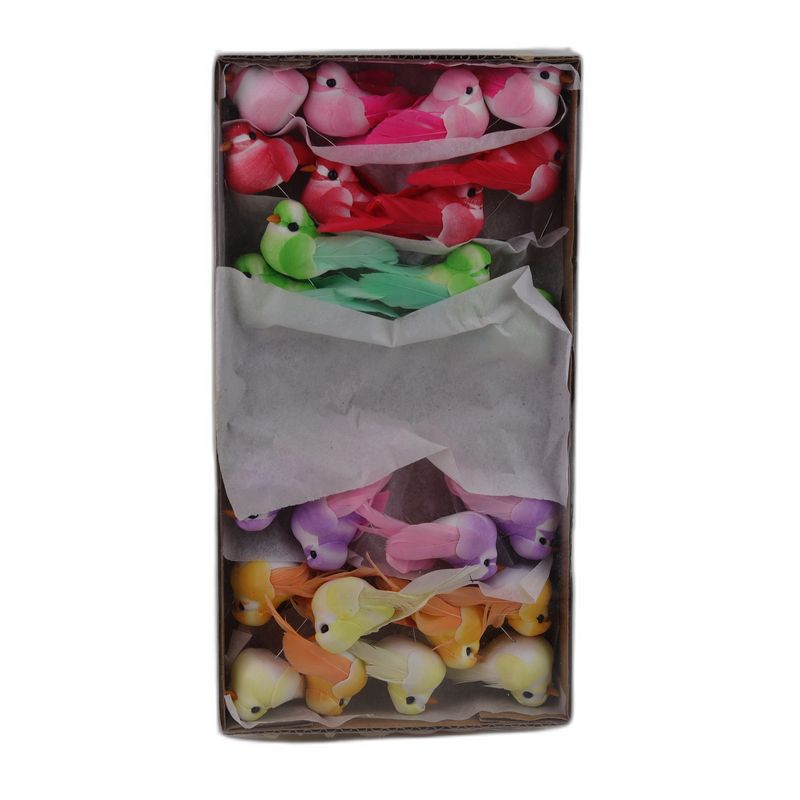 deco oiseau 24pcs ass