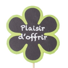 Houten Bloem Plaisir d'offrir groen
