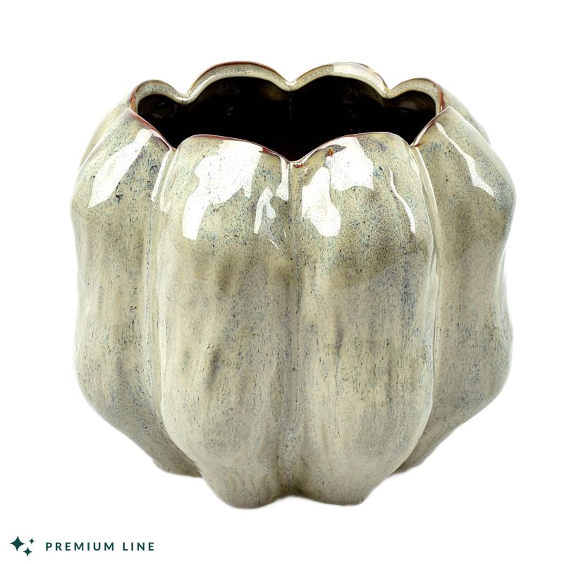 Smokey-White Pot 'Pumpkin' D23