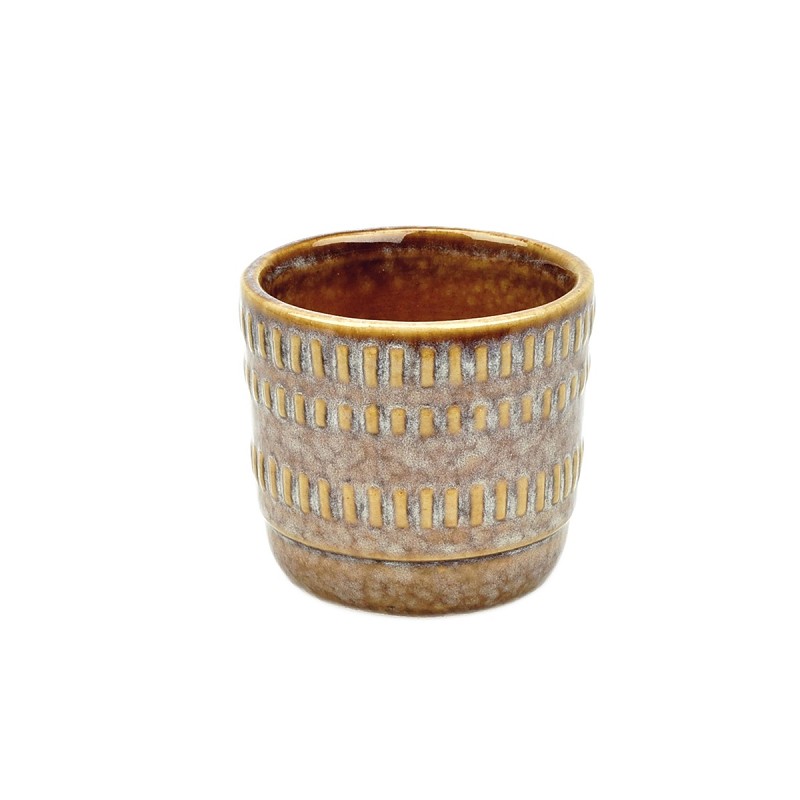 Warm-White Ceramic Pot 'Dente' (ES6)