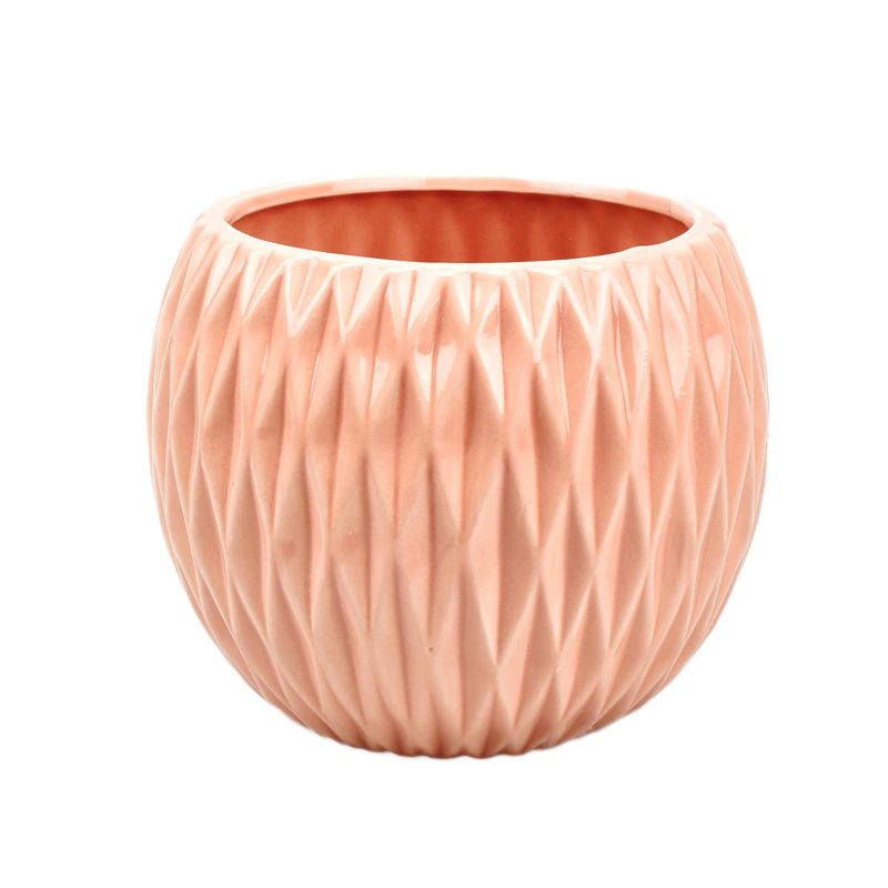 Orange Dolomite Pot 'Magna' (Orchid-12)
