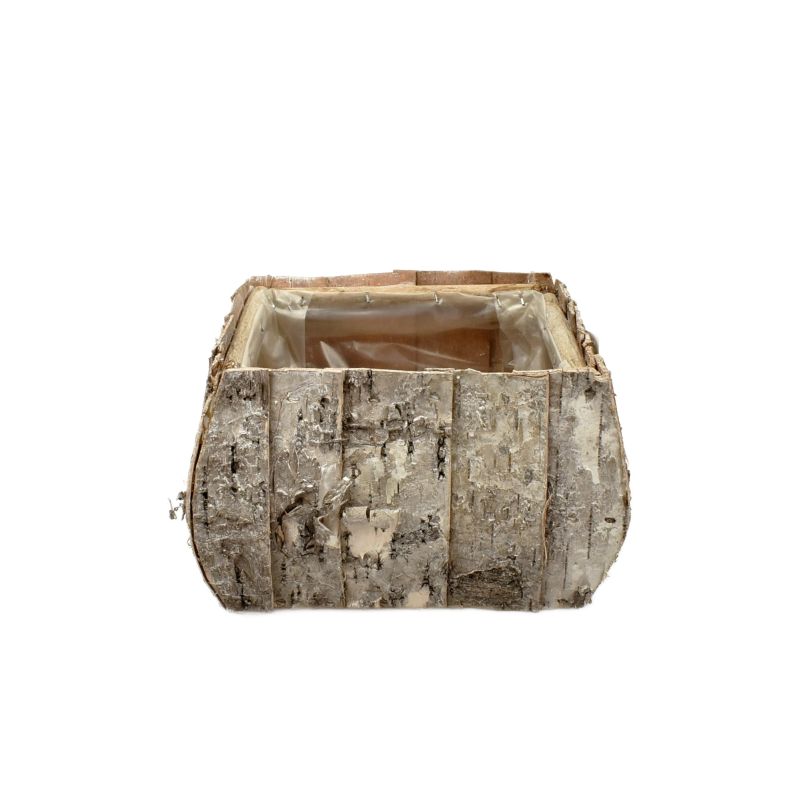Square Natural Bark Planter M