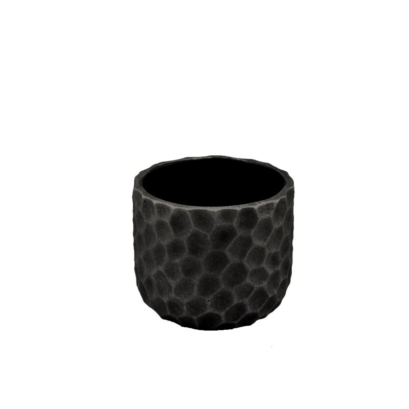 Matt-Black Cement Pot 'Honey' #1 S