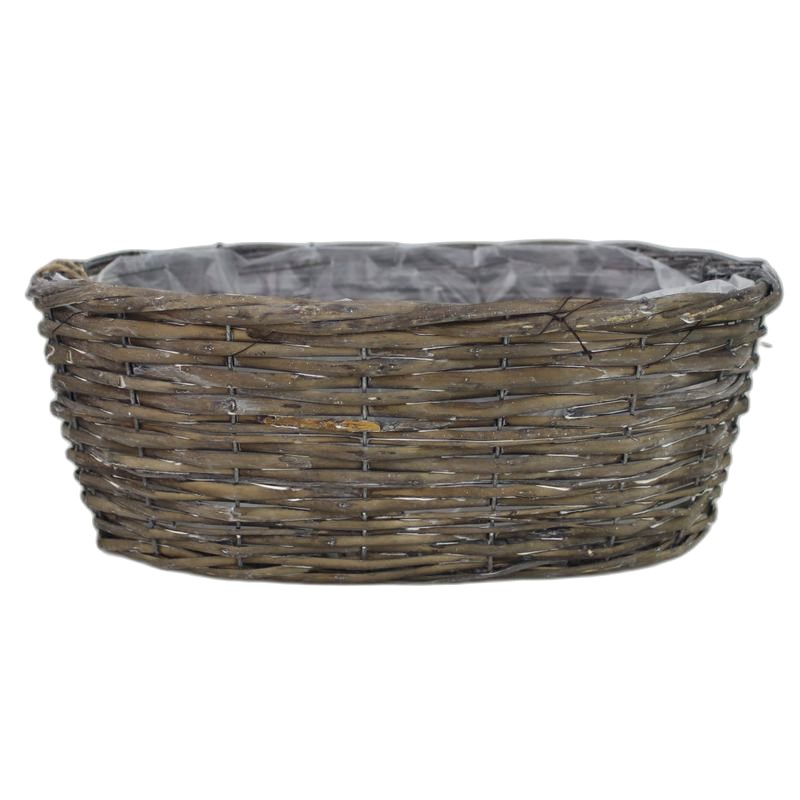 panier ovale gris L