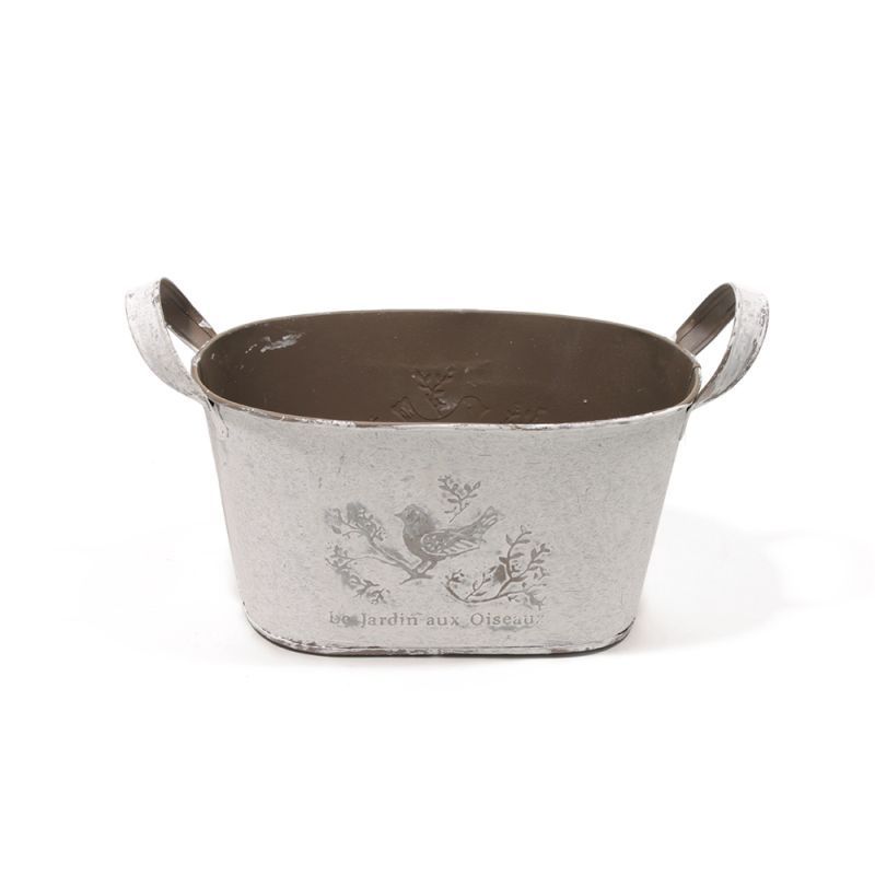 zink whitewash 'Le Jardin' ovaal M