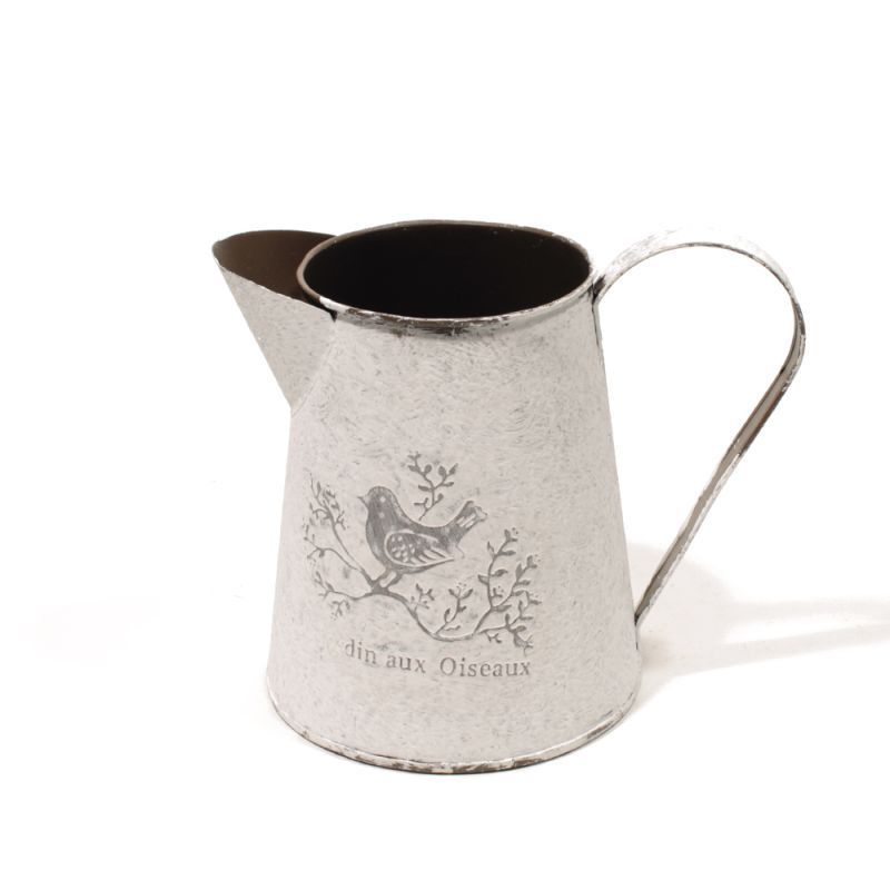 zink whitewash 'Le Jardin' jug L