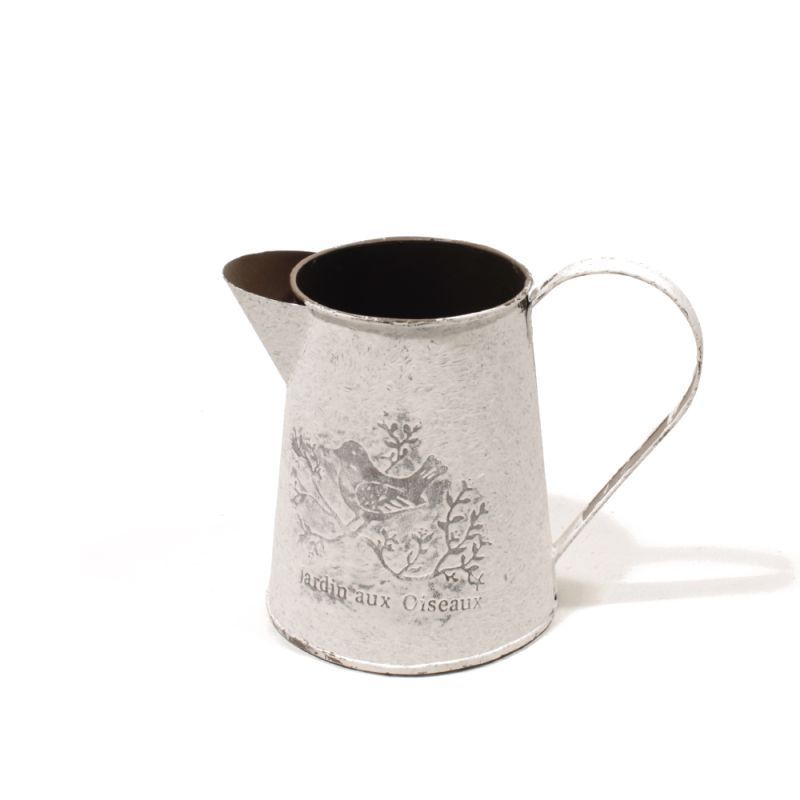 zink whitewash 'Le Jardin' jug M