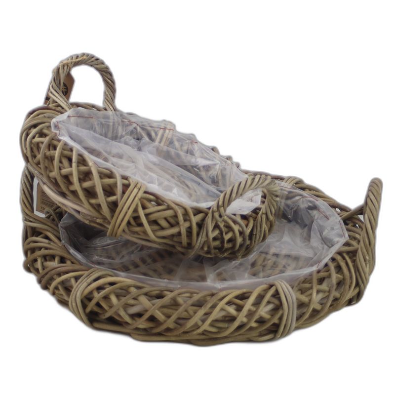 kubu rotan plateau couronne ronde avec anses set 2