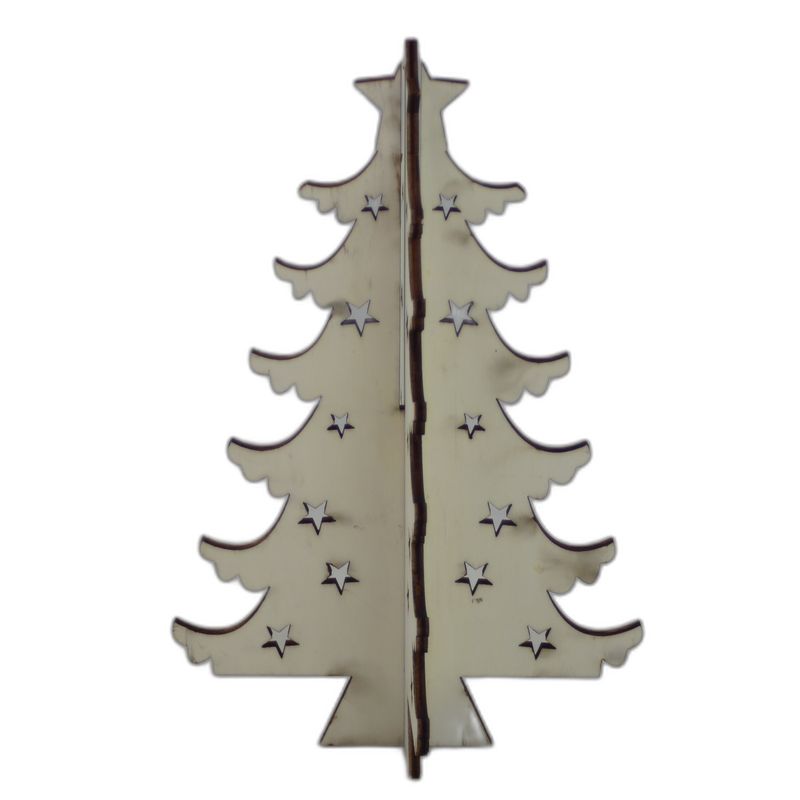 Wooden Xmas tree deco large