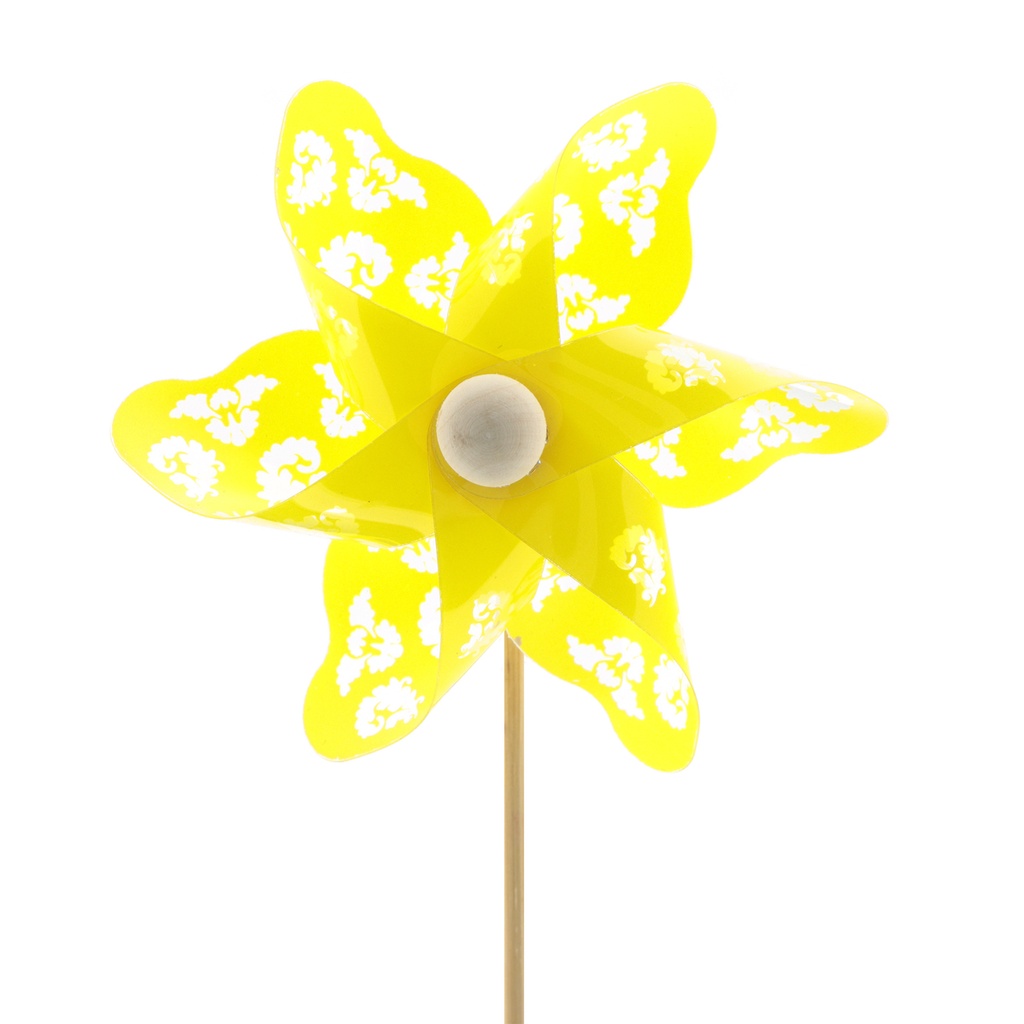 Windmolen Jazz 9cm op 50cm stok geel
