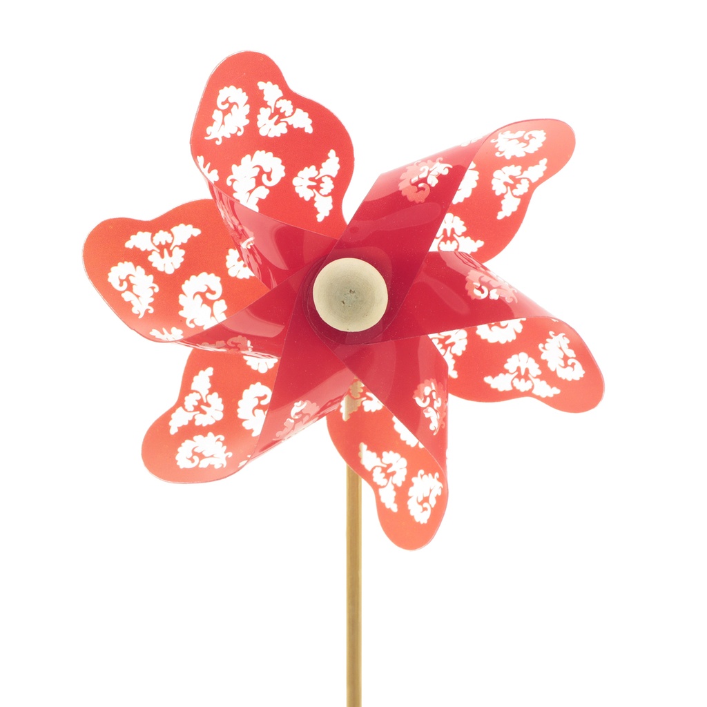 Windmolen Jazz 9cm op 50cm stok rood