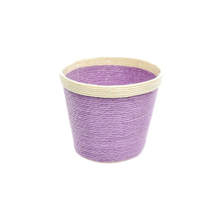 Lilac Paper Basket w/ Rim