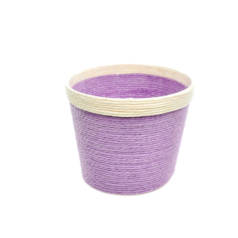 Lilac Paper Basket w/ Rim