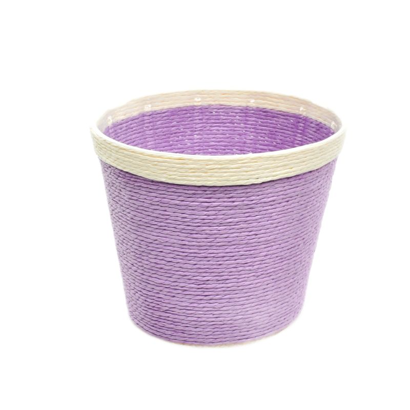 Lilac Paper Basket w/ Rim