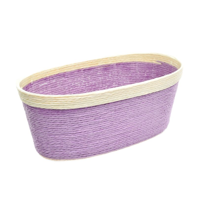 Lilac Oval Paper Basket w/ Rim