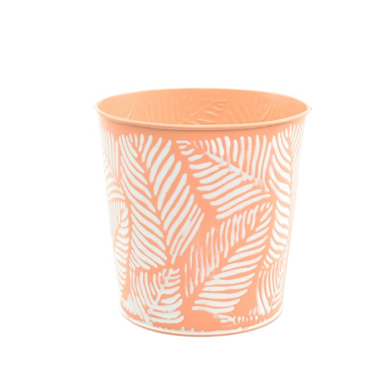 Peach-Color Zinc Pot 'Leaf' ES-15