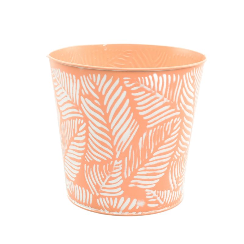 Peach-Color Zinc Pot 'Leaf' ES-17