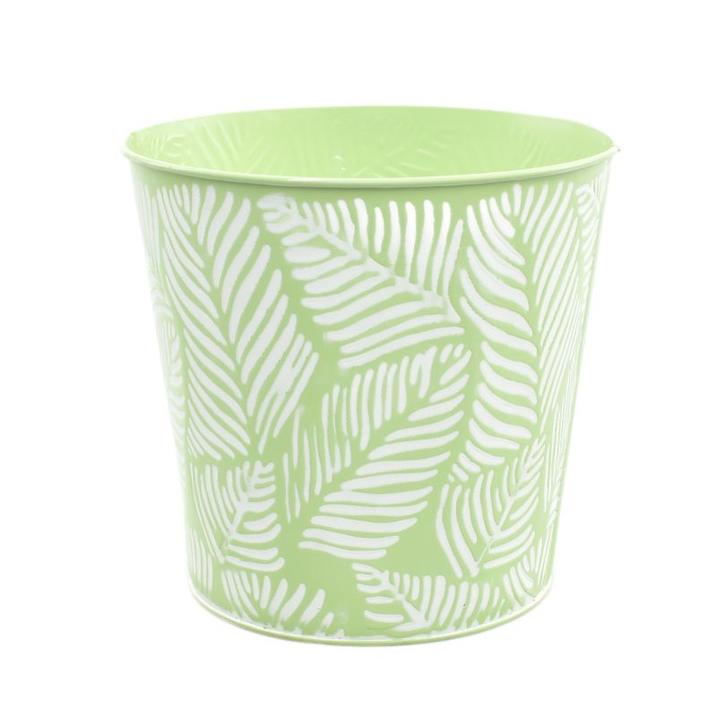 Green Zinc Pot 'Leaf' ES-17