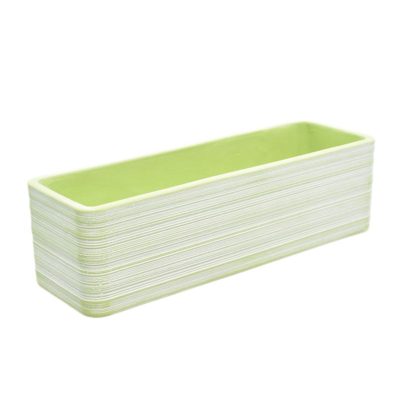 Light-Green Rect. Cement Planter 'Ivy'