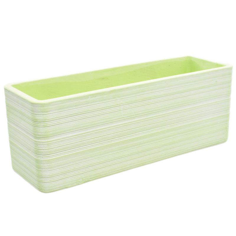 Light-Green Rect. Cement Planter 'Ivy'