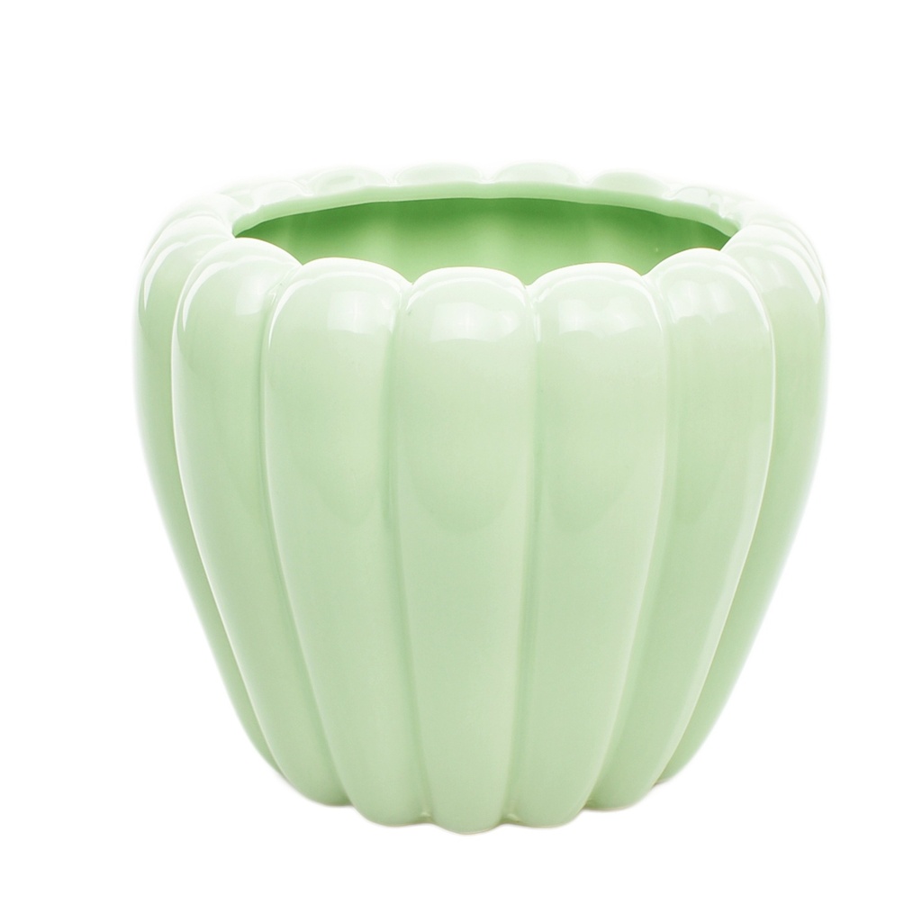 Mint-Green Ceramic Pot 'Eva' Orchid-12