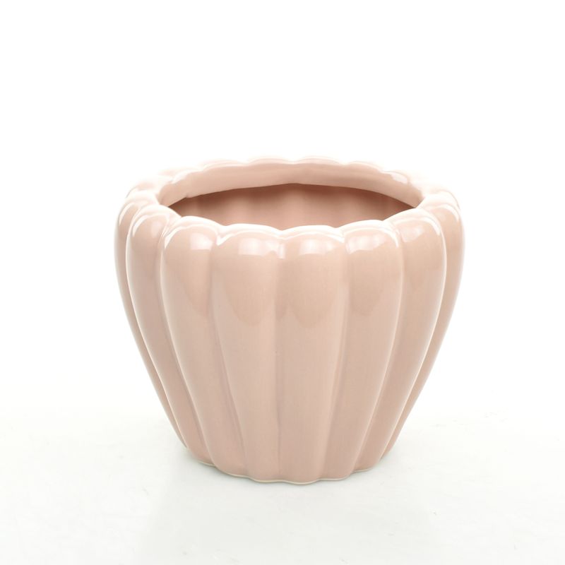 Soft-Brown Ceramic Pot 'Eva' Orchid-9