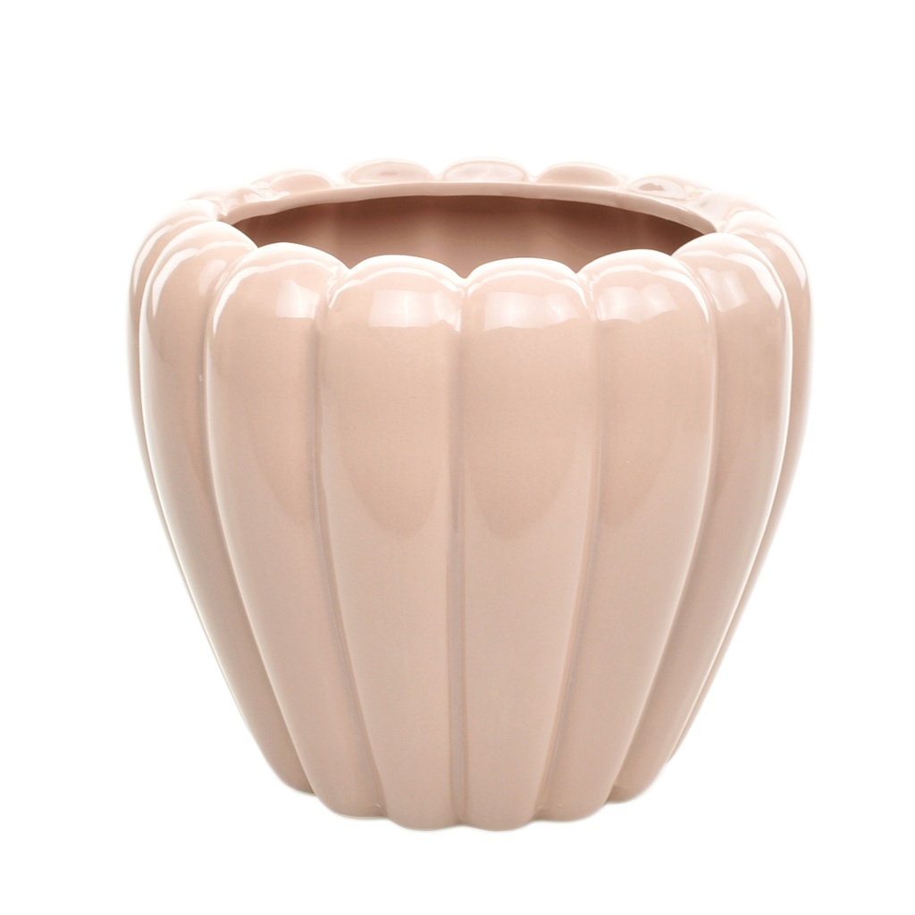 Soft-Brown Ceramic Pot 'Eva' Orchid-12