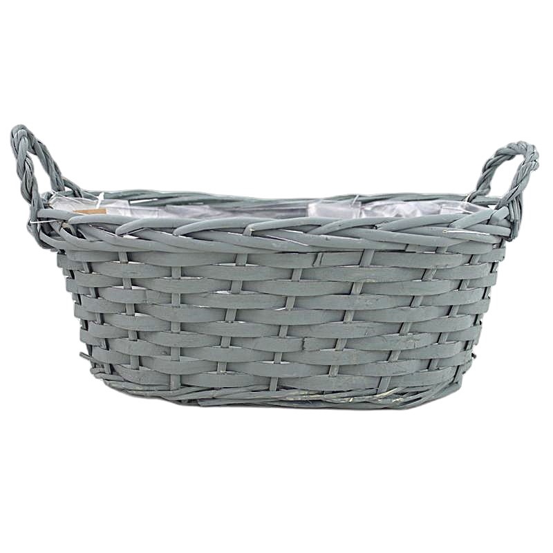 oval basket 2 handles 'Sage"